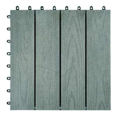 Waterproof Anti-Slip Interlocking Brushed DIY Easy Installation WPC Decking Tile