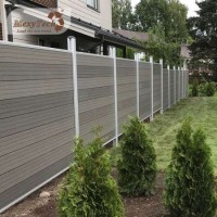 Custom design outdoor using timber plastic wpc fence panels diy compositing fencing