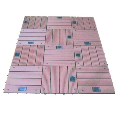 High Quality Solid WPC Board Flooring Non-Slip Interlocking DIY Tiles Outdoor Easy Installation Pavement Floor