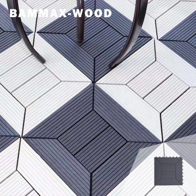 Popular Modern Design WPC Flooring Tile Decking Waterproof DIY Interlocking Deck Tiles